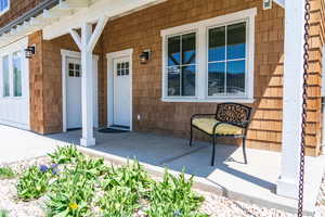 Entrance to property with covered porch