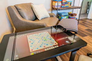 Detailed view of wood finished floors