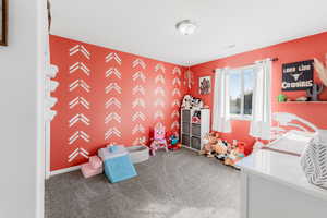 Playroom featuring carpet flooring