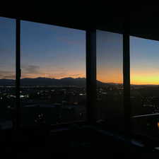 View from the dining/sunroom at sunset