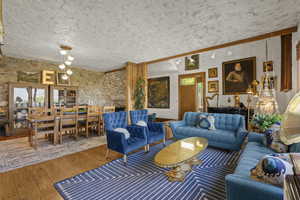 Living area featuring hardwood / wood-style floors