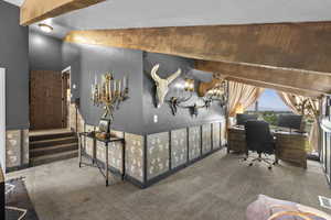 View of carpeted office space