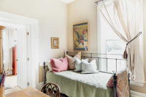 Bedroom with baseboards