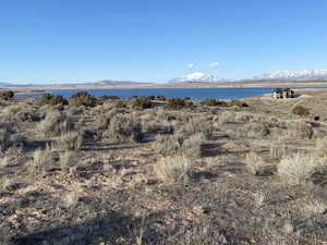 Water view featuring mountains