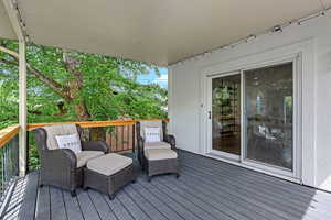 Covered Deck off Dining Room with Beautiful Mountain Views