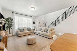 Living area with stairway