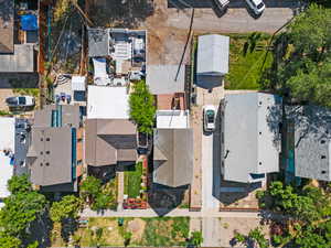 Aerial view of residential area