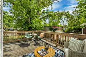 View of wooden deck