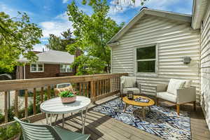 Deck featuring an outdoor living space