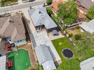 Aerial view of residential area