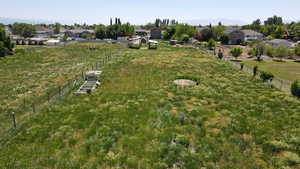 Overview of rural landscape with nearby suburban area