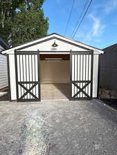 The detatched garage has possibilities galore