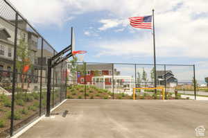 View of basketball court featuring community basketball court