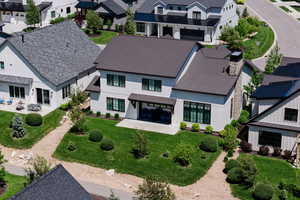 Aerial view of residential area