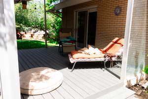 View of wooden terrace