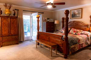 Primary Bedroom with access to back patio
