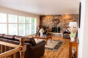 Beautiful hardwood floors and open spacious family room