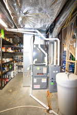 View of unfinished basement