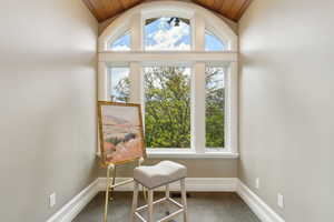 Here is your art studio, book nook, or parents' time out room.