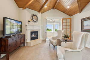 Sitting room in primary suite.