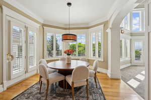 Sun-drenched semi-formal dining