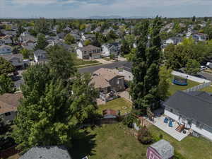Aerial view of residential area