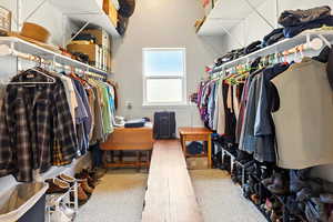 View of spacious closet
