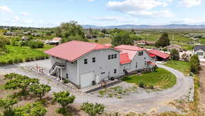 View of subject property featuring mountains
