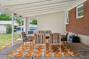 View of patio featuring outdoor dining space