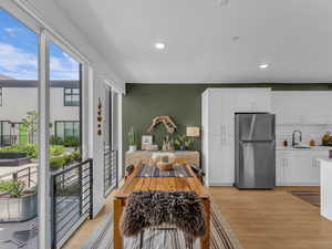 Floor to ceiling windows for all the natural light at both ends of the main floor