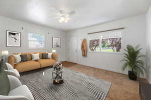 Freshly Painted Living Room - Staged
