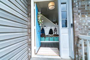 Charming entryway with organized storage and