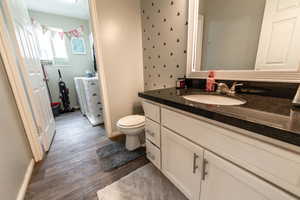 Bathroom and laundry off of the garage