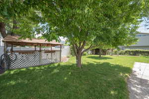 View of yard with a gazebo