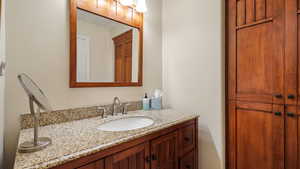 Bathroom featuring vanity