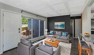 Virtually staged living room.
