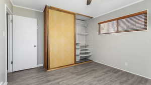 Bedroom 3 with closet view.