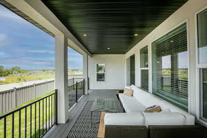Balcony with an outdoor living space