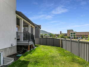 View of yard featuring a mountain view