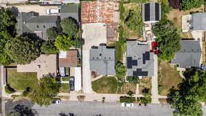 Aerial view of residential area