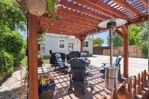 View of patio / terrace with a pergola