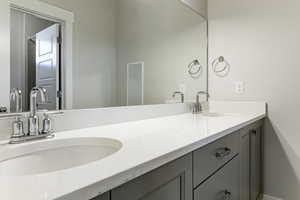 Bathroom with double vanity