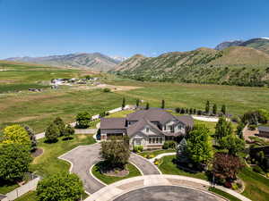 Mountain view with rural landscape