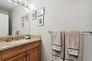 Bathroom featuring vanity