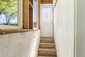 Stairway with healthy amount of natural light
