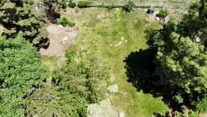 Drone / aerial view of .473 acre back yard.