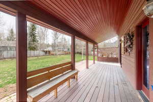 View of wooden terrace