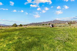 View of mountain background with rural landscape