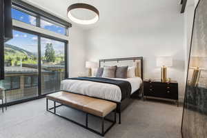 Primay bedroom featuring access to exterior