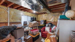 View of below grade area